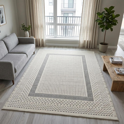 Nature Pamuk 30° Yıkanabilir Halı Modern Kilim Oturma Odası Salon Mutfak Balkon Yolluk Halısı C022A