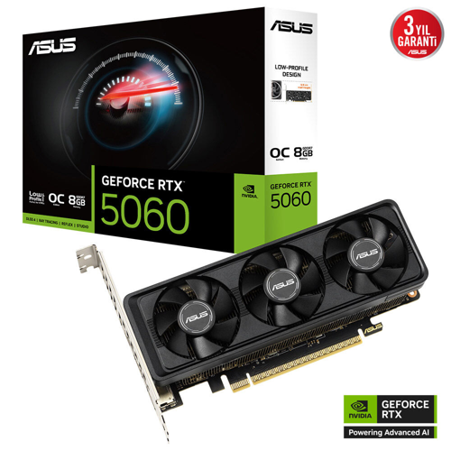 RTX5060 8GB RTX5060-O8G-LP-BRK GDDR7 128bit HDMI DVI DP Ekran kartı