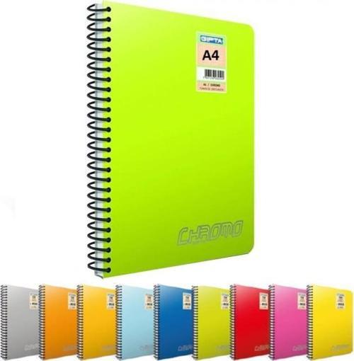 Chromo 160 Yp. A4 Spiralli Pp. Kapak Defter Kareli