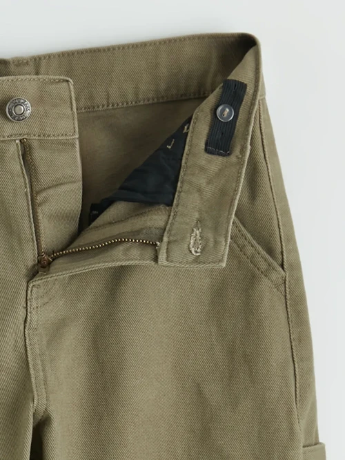 Haki Loose Fit Erkek Çocuk Jean Pantolon