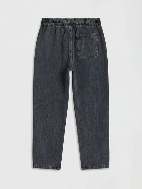 Antrasit Loose Fit Erkek Çocuk Jean Pantolon