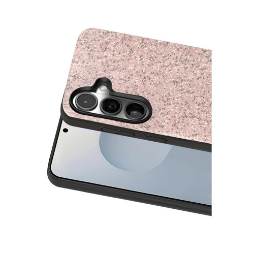 Onegif Galaxy S25 Bright Simli Kapak - Pembe
