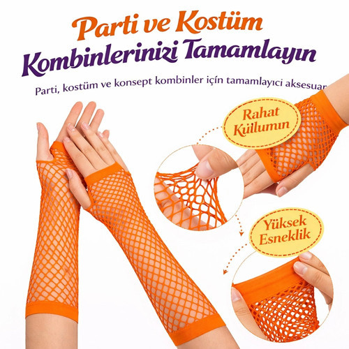 80’ler 90’lar Retro Tcu File Parmaksız Eldiven 26 cm