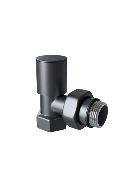 Radyatör Havlupan Vanası Köşe Tip 1/2'' Siyah