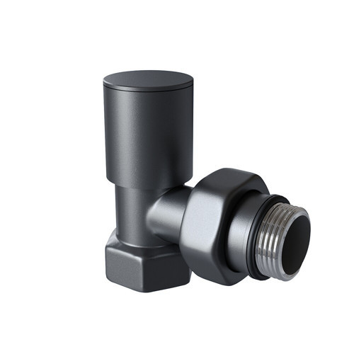 Radyatör Havlupan Vanası Köşe Tip 1/2'' Antrasit (Ral 7016 )