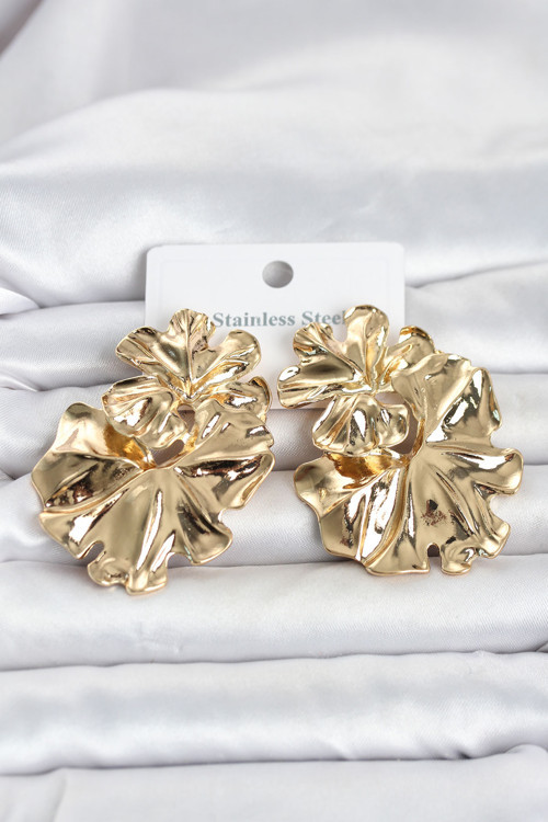 316L Çelik Gold Renk Lotus Model Kadın Küpe TG27BKP11820