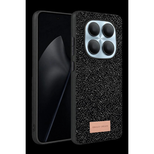 Onegif Xiaomi Redmi Note 15 4G Bright Simli Kapak - Siyah
