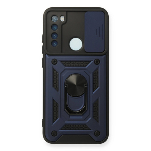 Xiaomi Redmi Note 8 Kılıf Pars Lens Yüzüklü Silikon - Lacivert