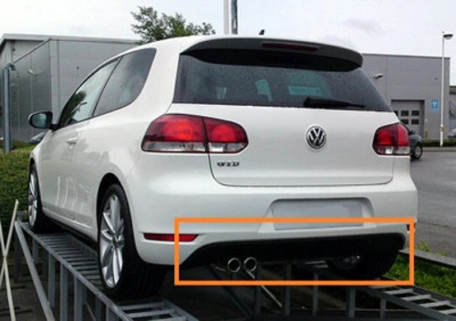 Volkswagen Golf Vı Arka Tampon Karlık Çift Egzost Delikli 2008- (Oem No: 5K6807521M9B9)