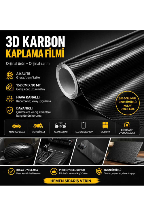 3D Karbon Kaplama Filmi
