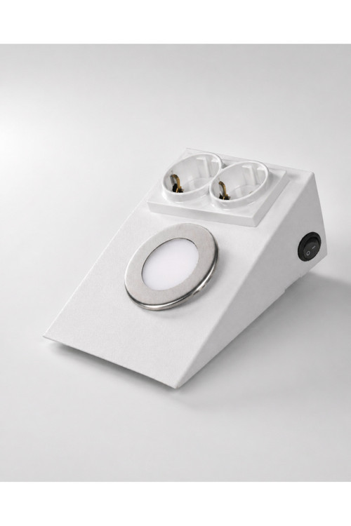 Beyaz Prizli LED Tezgah Altı Armatür | 6500K | 2,5W