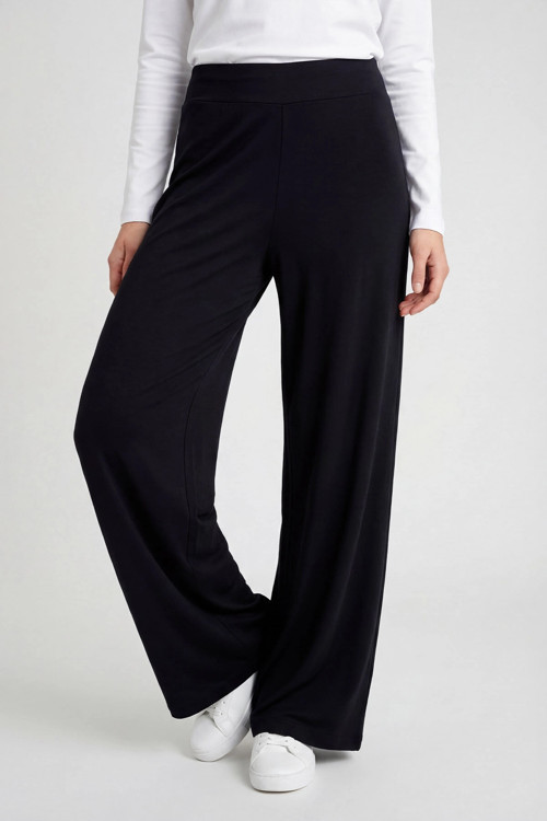 TOMMY LIFE BAYAN PANTOLON PALAZZO SİYAH T18BY-94681