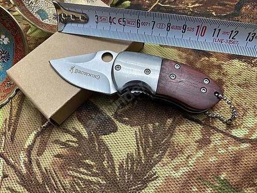 Knivox Browning Tombul 8-11 Ahşap Kabze Manuel Kamp Çakısı