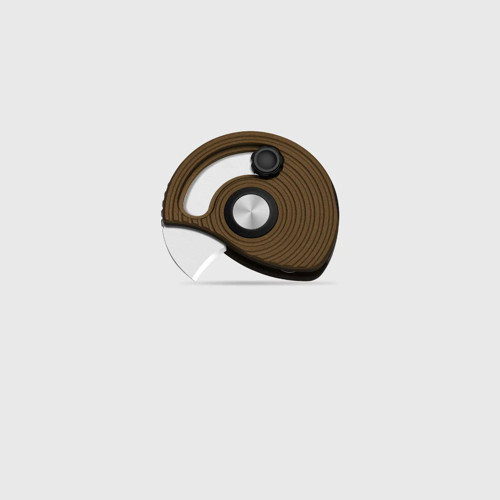 Snail-Trail | 5th Pocket Coin Knife | Detent Slip Joint | AEB-L | Matte Brass-Tone Aluminum Handle | Flat Grind |