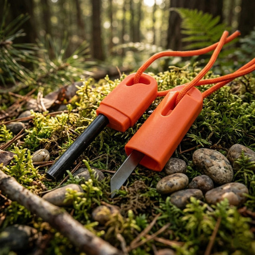 Magnezyum Çubuğu Ateş Başlatıcı - Kamp Ve Survival Tipi Su Geçirmez Magnezyum Taşı Seti