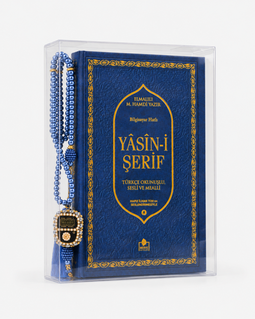 Kişiye Özel Termo Yasin Taşlı Zikirmatik İnci Tesbih Seti Orta Boy Kutulu Set