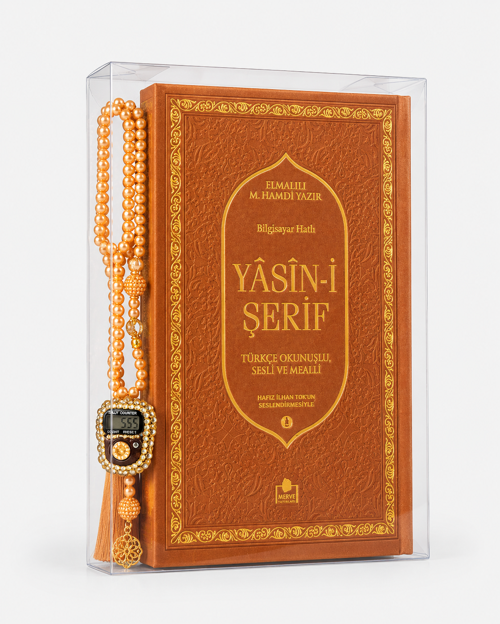 Kişiye Özel Termo Yasin Taşlı Zikirmatik İnci Tesbih Seti Orta Boy Kutulu Set