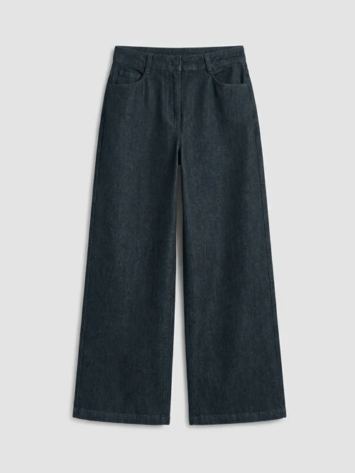İndigo Wideleg Kadın Jean Pantolon