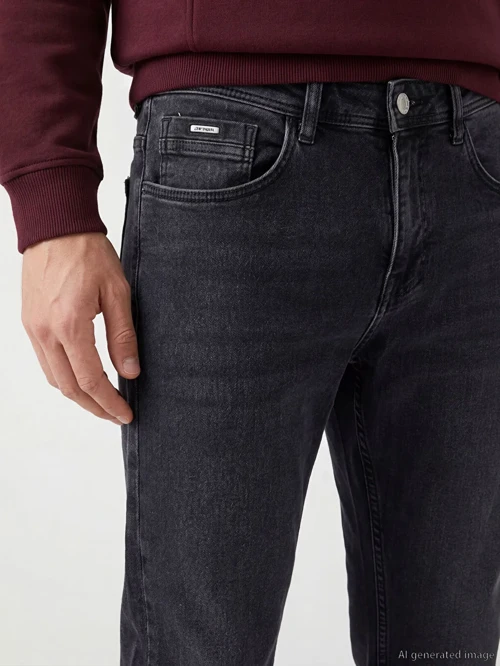 Siyah 760 Skinny Fit Erkek Jean Pantolon
