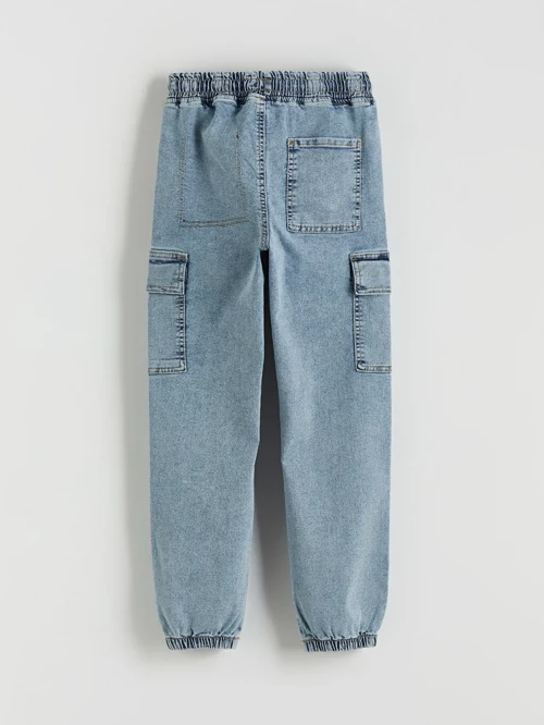İndigo Erkek Çocuk Kargo Jean Pantolon