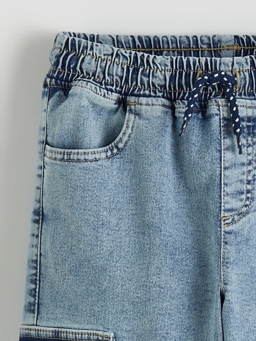 İndigo Erkek Çocuk Kargo Jean Pantolon