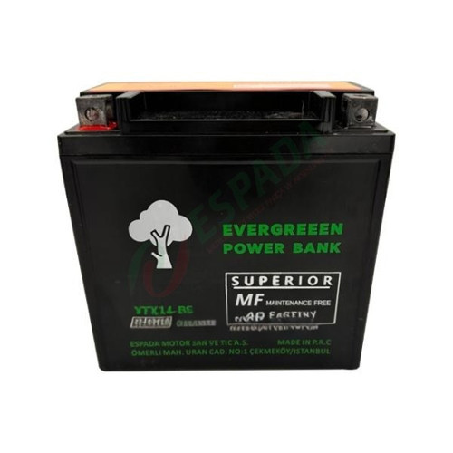 EVERGREEN YTX12-SLA (KURU) AKÜ 12V10AH HONDA FORESIGHT 250 PIAGGIO X7 X8 X-EVO 250 HYOSUNG GT250-R D