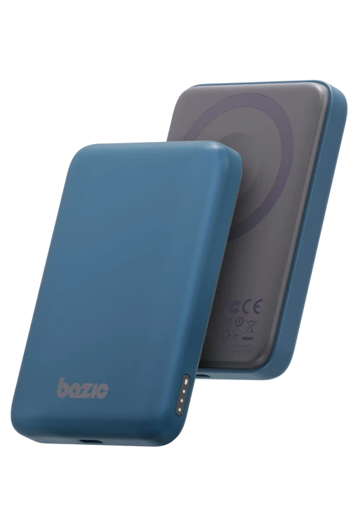 X Bazic GoPower Snap 5K 3in1 5.000 mAh 20W PD Kablolu ve 15W Kablosuz Hızlı Şarj Magsafe Powerbank - Mavi