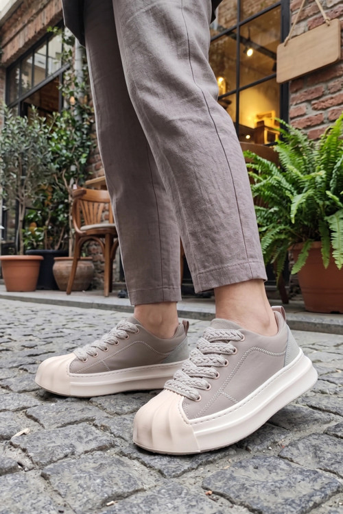 Flay Kalın Bağcıklı Gri Unısex Sneaker