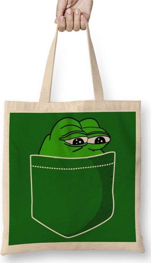 Pepe Ceplik Bez Çanta Uzun Saplı