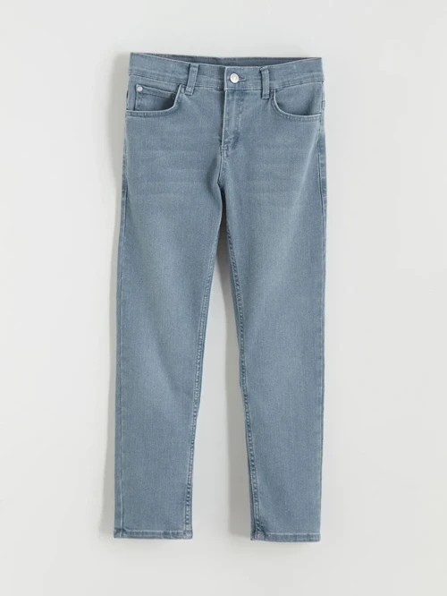 Gri Slim Fit Erkek Çocuk Jean Pantolon