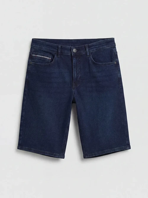 İndigo Slim Fit Erkek Jean Şort