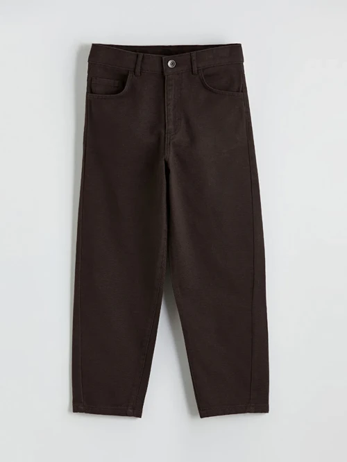 Kahverengi Baggy Fit Erkek Çocuk Pantolon