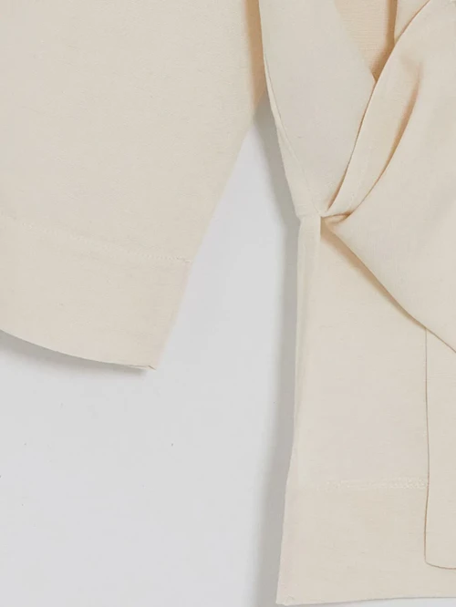Ekru V Yaka Kadın Kimono