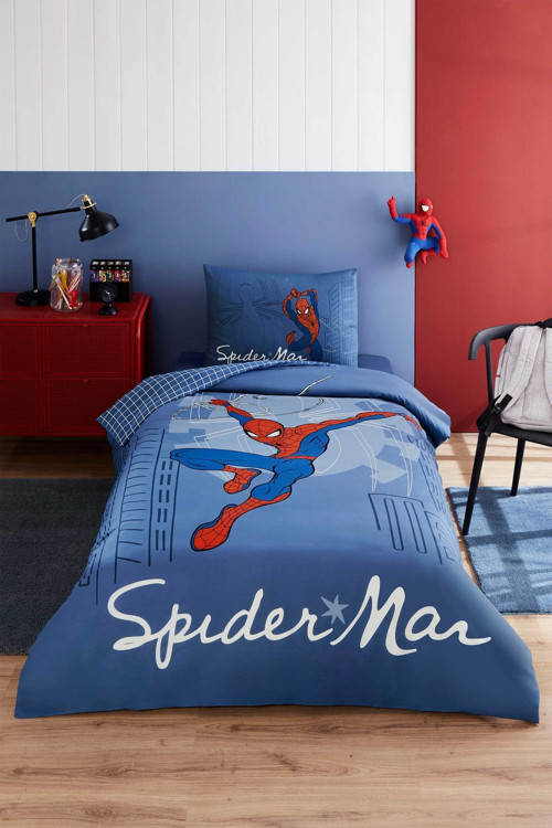 Spiderman Sense Tek Kişilik Lisanslı Lastikli Çocuk Nevresim Takımı