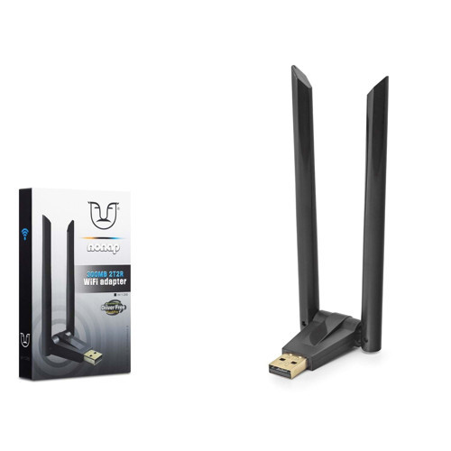 NONAP W136 USB WiFi Adaptör 300 Mbps Dahua DVR Uyumlu - Siyah - RTL8192EU