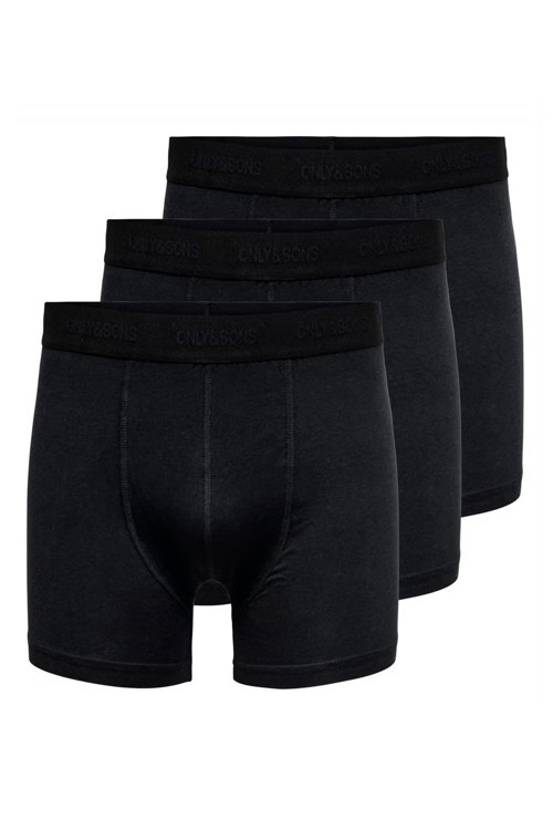Onsfitz Pamuk Karışımlı 3 Pack Erkek Boxer 22027247 SİYAH