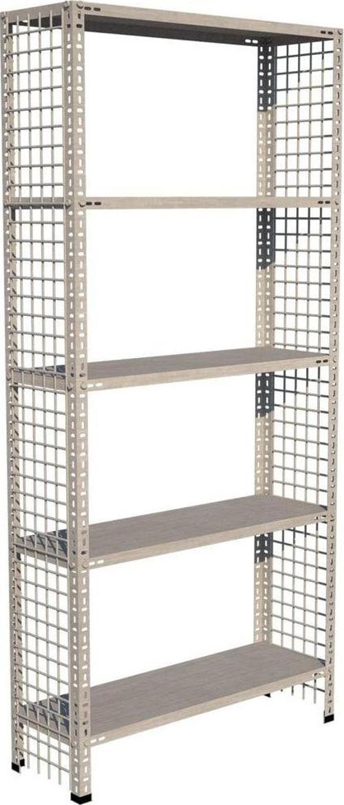 ® 5 Katlı Galvaniz Tel Kafes Çelik Raf. Dekoratif Raf 31x75x200 Cm
