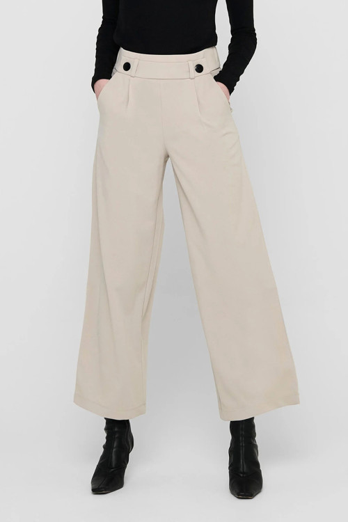 Regular Fit Normal Bel Geniş Paça Bayan Pantolon 15208430 TAŞ