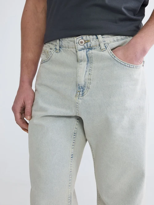 İndigo Baggy Fit Erkek Jean Pantolon