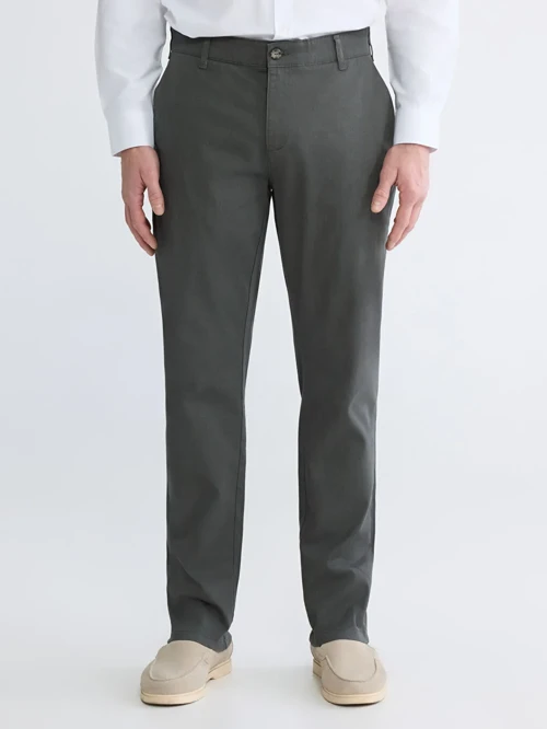 Yeşil Standart Kalıp Erkek Chino Pantolon