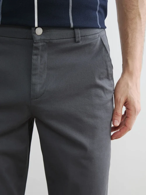 Gri Slim Fit Erkek Pantolon