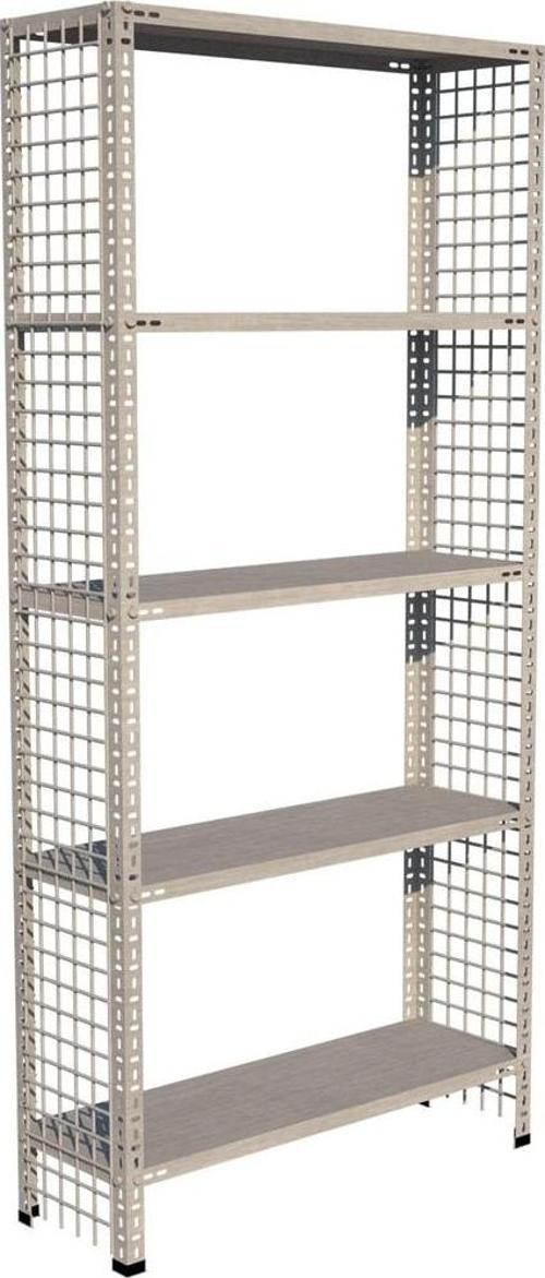 5 Katlı Galvaniz Tel Kafes Çelik Raf. Dekoratif Raf 43x93x200 Cm