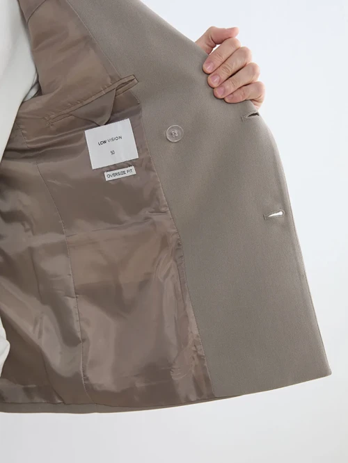 Bej Standart Kalıp Erkek Blazer Ceket
