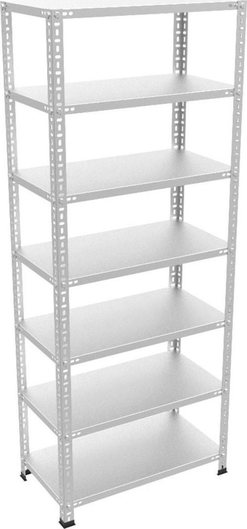 7 Katlı Galvaniz Çelik Raf  Depo Kiler, Dosya Rafı 1.50 mm-43x93-200  cm