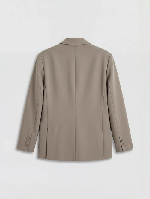 Bej Standart Kalıp Erkek Blazer Ceket
