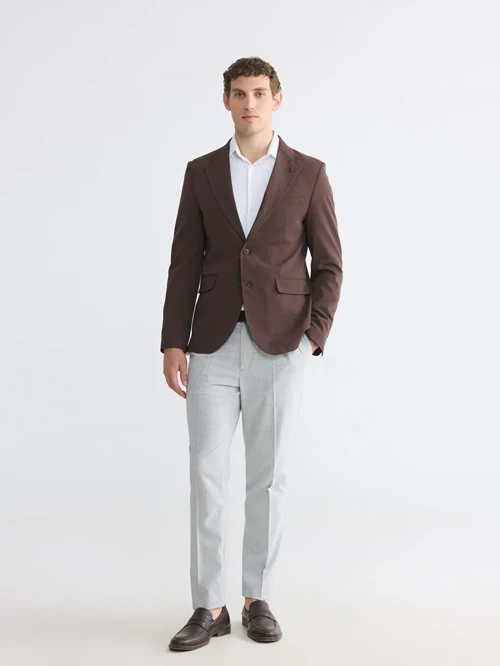 Gri Slim Fit Erkek Kumaş Pantolon