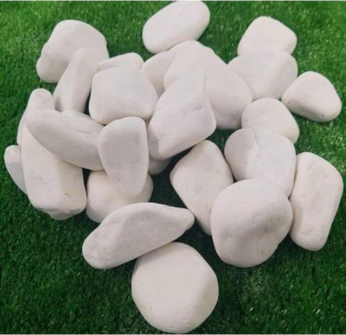 Dekoratif Beyaz Iri Çakıl Taşı Küllük Teraryum Taşı 1250 gr 3 cm