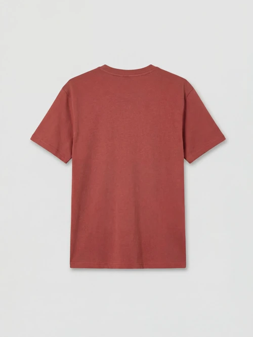 Bordo Loose Fit Basic Kalın Tişört
