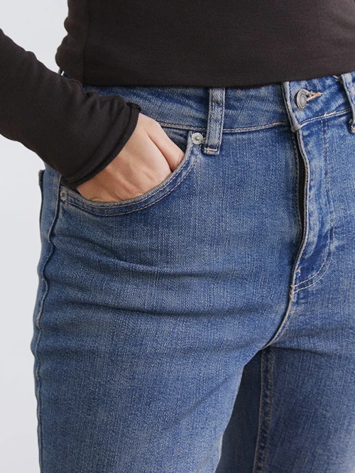 İndigo Flare Kadın Jean Pantolon