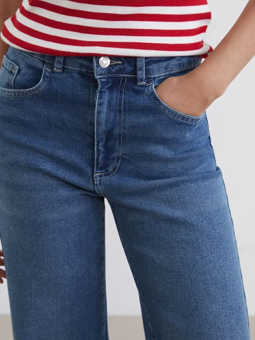 Mavi Wideleg Kadın Jean Pantolon